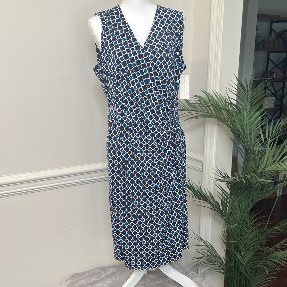 NWT Charter Club Sleeveless Wrap Style Dress Size L large 12/14